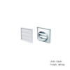 Gravity Vent For 100mm Duct - C/W Flyscreen 140mm X 140mm White Pvc and Brown Each