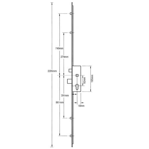 Europa Latch Deadbolt 4 Rollers Multipoint Door Lock - Fast Locking 2 Europa Latch Deadbolt 4 Rollers Multipoint Door Lock - Fast Locking - Image 2