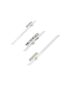 Latch Deadbolt 2 Hooks Split Spindle 44mm Flat White Faceplate Multipoint Door Lock
