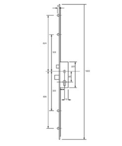 Alternative view of Style Latch Deadbolt 4 Roller Multipoint Door Lock