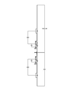 Alternative view of Stable Door Lock Latch Deadbolt 2 Pins Key Wind Operated Multipoint Door Lock