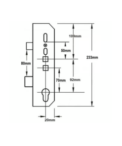 Alternative view of Copy Latch and Deadbolt Multipoint Gearbox - Lift Lever or Double Spindle