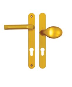 Asgard Lever Moveable Pad UPVC Multipoint Door Handles - 92mm/70mm PZ Unsprung 205mm Screw Centres