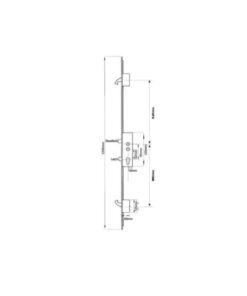 Alternative view of Latch Deadbolt 2 Hooks Double Spindle Multipoint Door Lock (top hook to spindle = 645mm) - Shootbolt Compatible