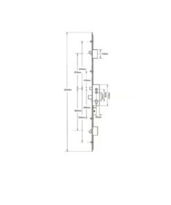 Alternative view of Latch Deadbolt 2 Hooks 4 Rollers Double Spindle Multipoint Door Lock