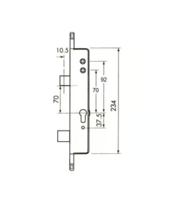 Alternative view of Surelock Copy Multipoint Gearbox - Lift Lever or Double Spindle