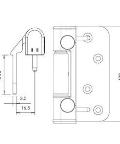 Alternative view of Challenger 3D Composite Door Hinge