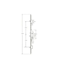 Alternative view of Elite Latch Deadbolt 2 Hooks Key Wind Multipoint Door Lock