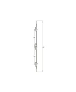 Alternative view of Excalibur Latch 3 Hooks Multipoint Door Lock