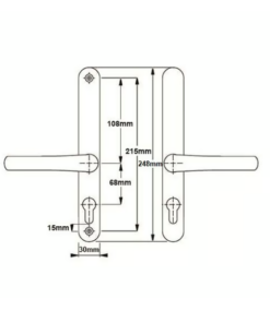 Alternative view of Farnham Lever Lever UPVC Multipoint Door Handles - Without Snib 68mm PZ Sprung 215mm Screw Centres