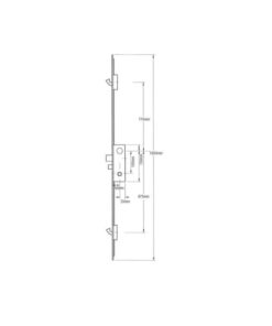 Alternative view of 2025 Latch Deadbolt 2 Hooks Lift Lever Multipoint Door Lock (Scandinavian Cylinder Version)