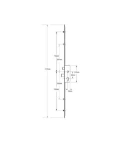 Alternative view of 855 Type 2 Latch Deadbolt 2 Rollers 2 Mushrooms Key Wind Operated Multipoint Door Lock