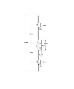 Alternative view of 855 Type 4 Latch Deadbolt 2 Hooks Key Wind Operated Multipoint Door Lock