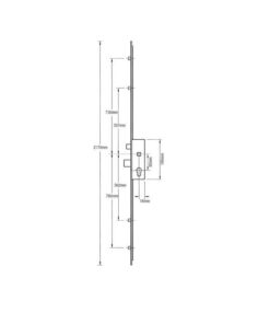 Alternative view of 856 Type 1 Latch Deadbolt 4 Rollers Lift Lever Multipoint Door Lock