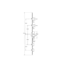 Alternative view of 856 Type 4 Latch Deadbolt 4 Hooks Lift Lever Multipoint Door Lock
