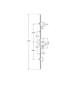 Alternative view of 859 Type 3 Latch Deadbolt 2 Hooks 2 Rollers Split Spindle Multipoint Door Lock