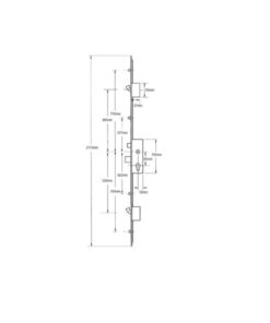 Alternative view of 859 Type 17 Latch Deadbolt 4 Rollers 2 Hooks Split Spindle Multipoint Door Lock