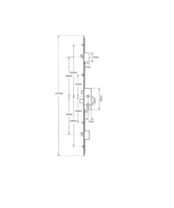 Alternative view of 859 Type 19 Latch Deadbolt 4 Rollers 2 Hooks Split Spindle Multipoint Door Lock