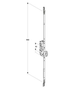 Alternative view of 870 Emergency Exit Passive Panic Multipoint Door Lock