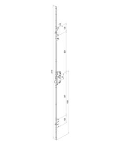 Alternative view of 870 Emergency Exit Latch Deadbolt 2 Pins Panic Multipoint Door Lock