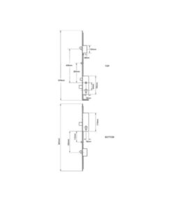 Alternative view of Stable Door Lock Bottom Section Deadbolt 1 Hook 1 Roller Lift Lever