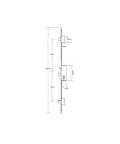Alternative view of Key Wind Latch 3 Deadbolts Multipoint Door Lock