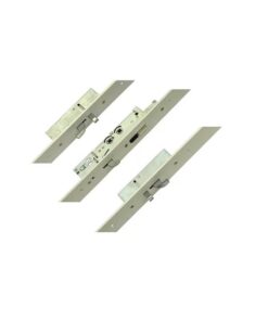 XL Latch 3 Hooks 2 Anti Lift Pins Flat 44mm White Faceplate Double Spindle Multipoint Door Lock