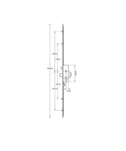 Alternative view of Latch Deadbolt 4 Rollers Lift Lever Multipoint Door Lock