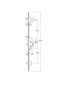 Alternative view of Europa Latch Deadbolt 2 Hooks Split Spindle Multipoint Door Lock