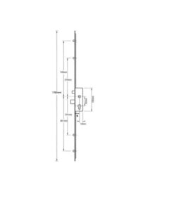 Alternative view of Compact Latch Deadbolt 4 Rollers Lift Lever Multipoint Door Lock