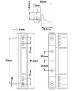 Alternative view of UPVC Butt Hinge - 115mm