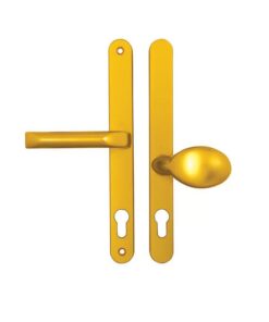 London Lever Moveable Pad UPVC Multipoint Door Handles - 92mm/62mm PZ Sprung 240mm Screw Centres