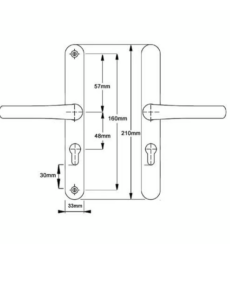 Alternative view of Tokyo Lever Lever UPVC Multipoint Door Handles - 48mm PZ Sprung 160mm Screw Centres