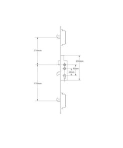 Alternative view of Latch 3 Hooks Double Spindle Multipoint Door Lock