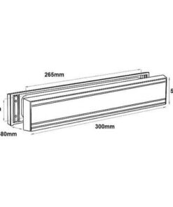 Alternative view of Slimline 12" Telescopic Letterplate for UPVC Doors - 40-80mm