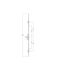 Alternative view of Latch Deadbolt 2 Hooks 2 Anti Lift Pins 2 Rollers Lift Lever or Double Spindle Multipoint Door Lock - Option 1 (top hook to spindle = 720mm)