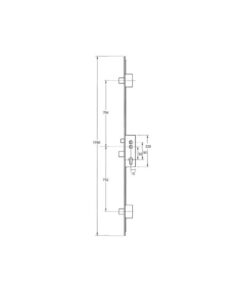 Alternative view of Latch 3 Deadbolts Lift Lever or Double Spindle Multipoint Door Lock - Option 2 (top deadbolt to spindle = 704mm)