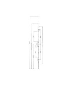 Alternative view of Latch Deadbolt 2 Hooks 2 Anti Lift Pins 2 Rollers Lift Lever or Double Spindle Multipoint Door Lock - Option 2 (top hook to spindle = 618mm)