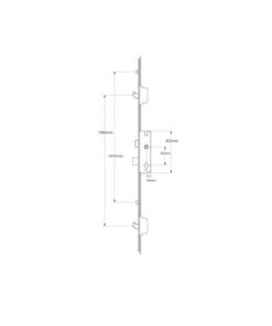 Alternative view of C-TS Latch Deadbolt 2 Rollers 2 Hooks Split Spindle Multipoint Door Lock