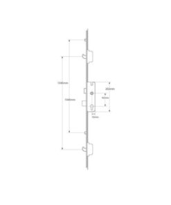 Alternative view of C-TS Latch Deadbolt 2 Rollers 2 Hooks Split Spindle Multipoint Door Lock