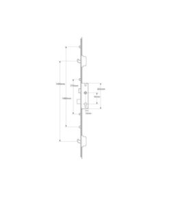 Alternative view of C-TS Latch Deadbolt 4 Rollers 2 Hooks Split Spindle Multipoint Door Lock