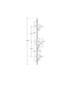 Alternative view of G-TS Latch Deadbolt 2 Hooks 2 Rollers Lift Lever Multipoint Door Lock