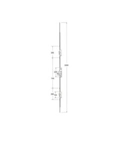 Alternative view of Latch Deadbolt 2 Hooks 2 Anti Lift Pins 4 Rollers Double Spindle Multipoint Door Lock