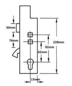 Alternative view of Multipoint Gearbox - Lift lever or Double Spindle