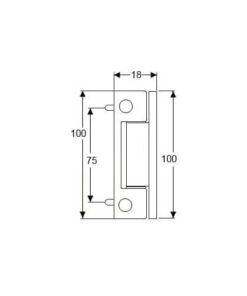 Alternative view of Neon Butt Hinge for UPVC Doors