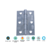 Plain Bearing Ce7 Butt Hinge - Pair 76mm with Multiple Finish 5 Plain Bearing Ce7 Butt Hinge - Pair 76mm with Multiple Finish