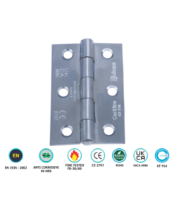 Plain Bearing Ce7 Butt Hinge - Pair 76mm with Multiple Finish