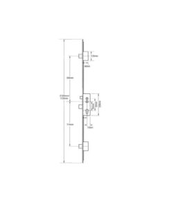Alternative view of Crimebeater Latch 3 Deadbolts Double Spindle Multipoint Door Lock - 20mm Faceplate