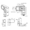 Triad Mini 3D Flag Hinge for UPVC Doors - Synseal variant 3 Sterling Forge Hardware