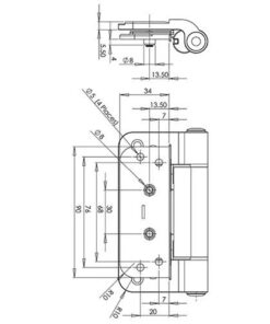 Alternative view of 3D Composite Door Hinge